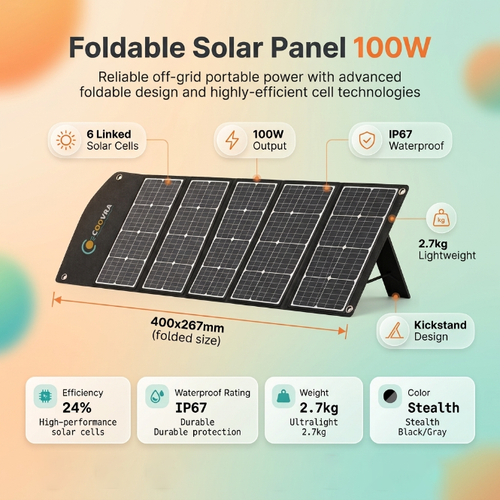 100W Portable Solar Panel
